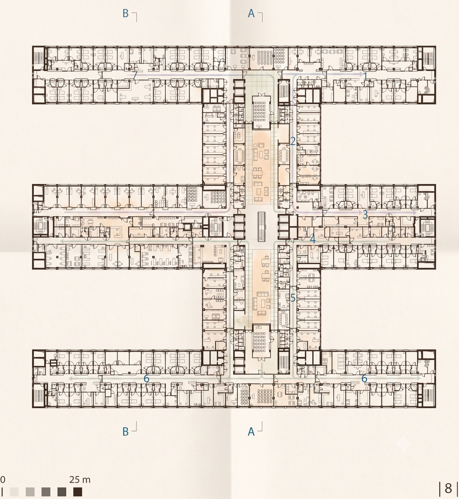Care-home floor plan used as the centre-out evidence formation layer